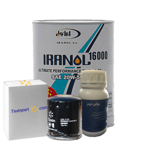 پکیج روغن موتور ایرانول 16000 به همراه روغن ترمز و فیلتر روغن| فروشگاه آنلاین لوازم یدکی تاکسین پارت